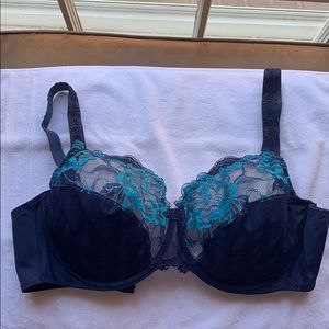 Simone Perele lace Amour Bra- 40E in blue